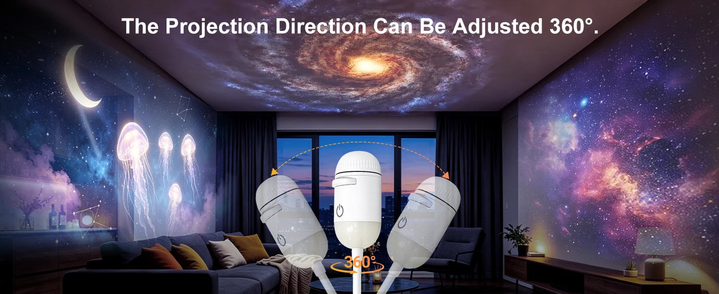 Adjustable USB Atmosphere Projection Lamp