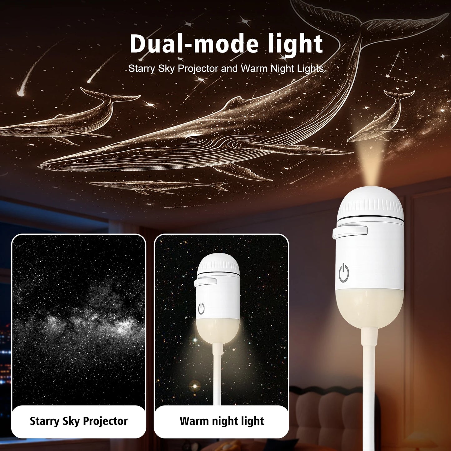 Adjustable USB Atmosphere Projection Lamp