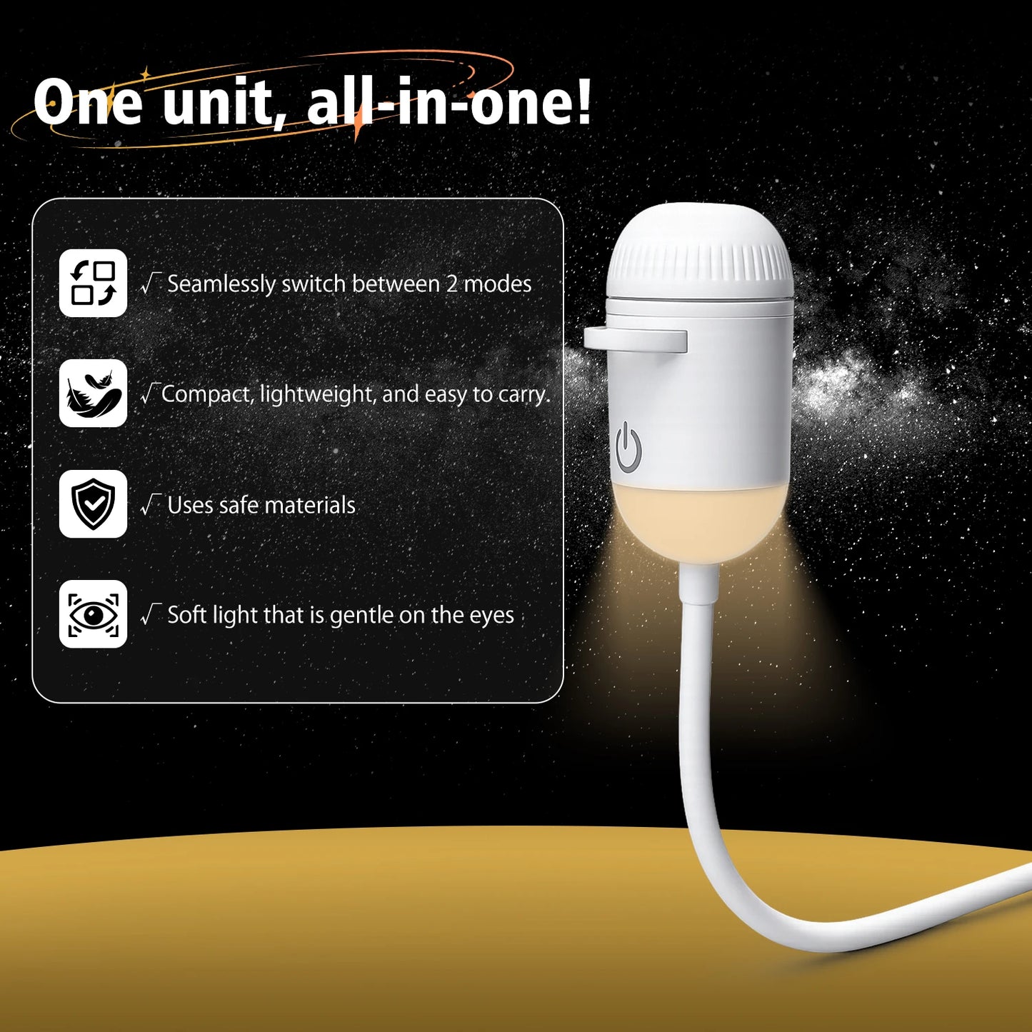Adjustable USB Atmosphere Projection Lamp
