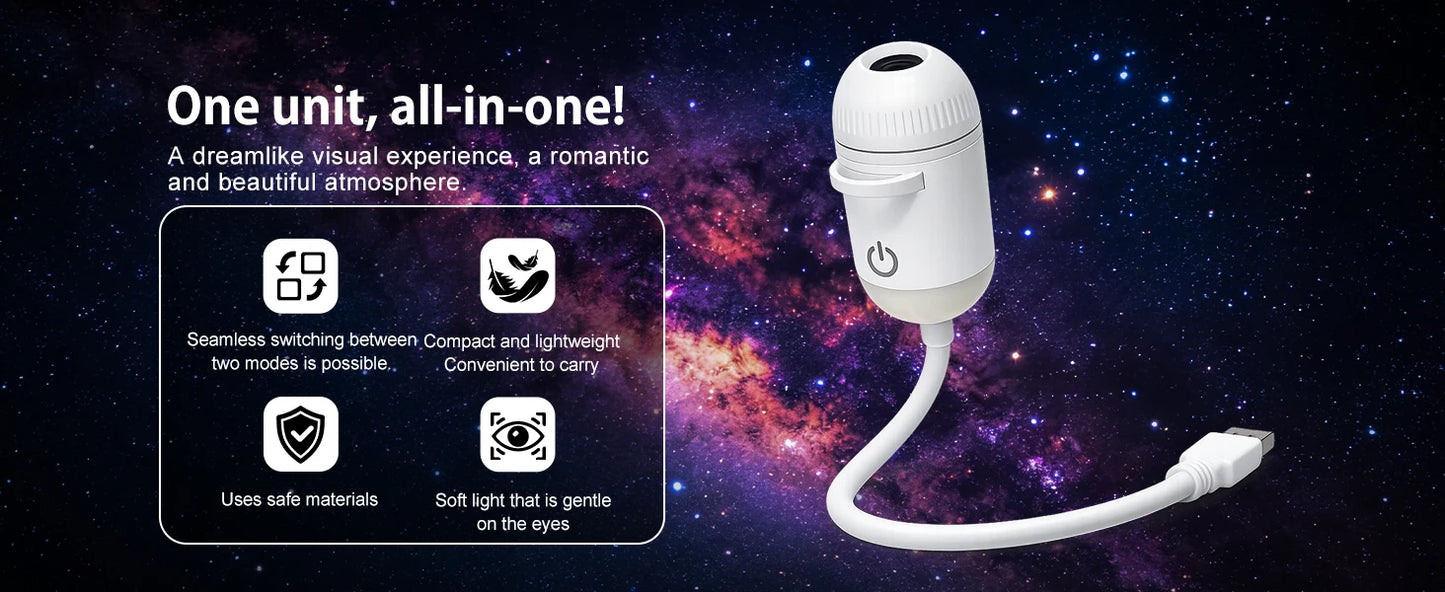 Adjustable USB Atmosphere Projection Lamp