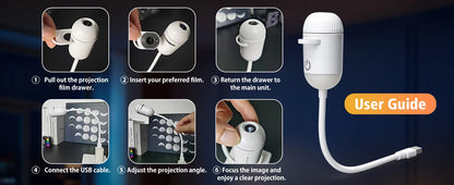 Adjustable USB Atmosphere Projection Lamp